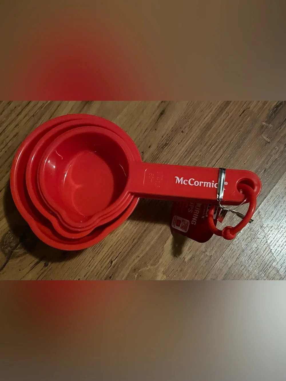 McCormick Red PlasyNesting Measuring Cups - New Set of 4